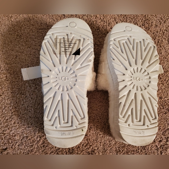UGG FLUFFITA SLIDE SHEARLING PLATFORM SANDALS SHOE 8 - Picture 7 of 13